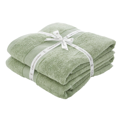 Catherine Lansfield Anti-Bacterial Bath Towels - Sage