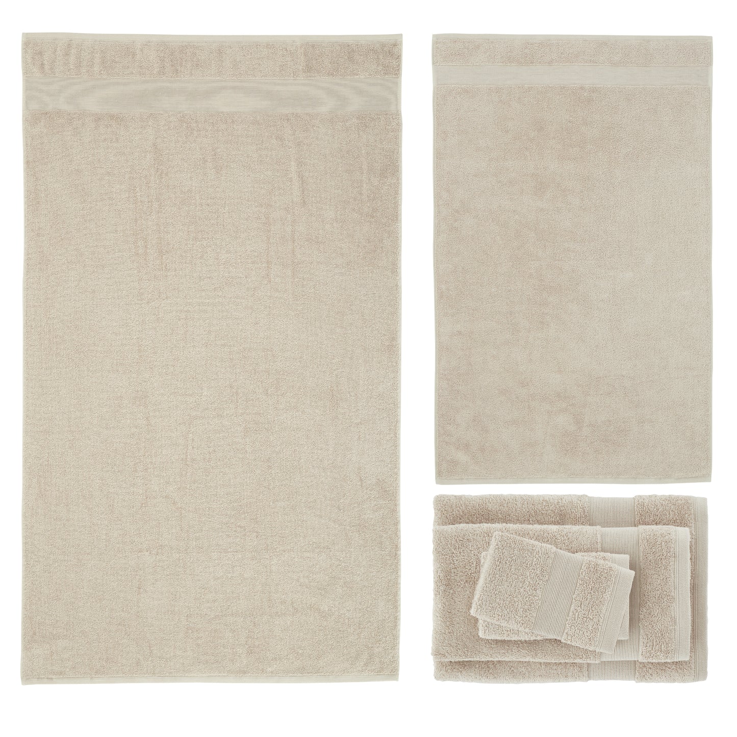Catherine Lansfield Anti-Bacterial Bath Towels - Natural