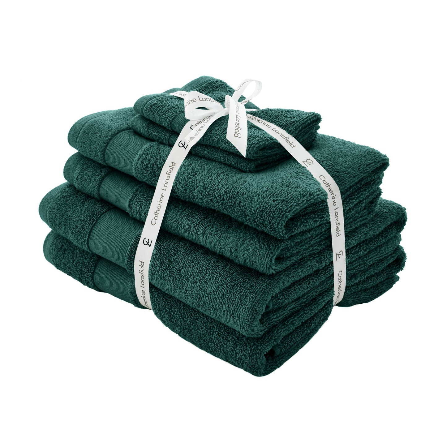 Catherine Lansfield Anti-Bacterial Bath Towels - Forest Green