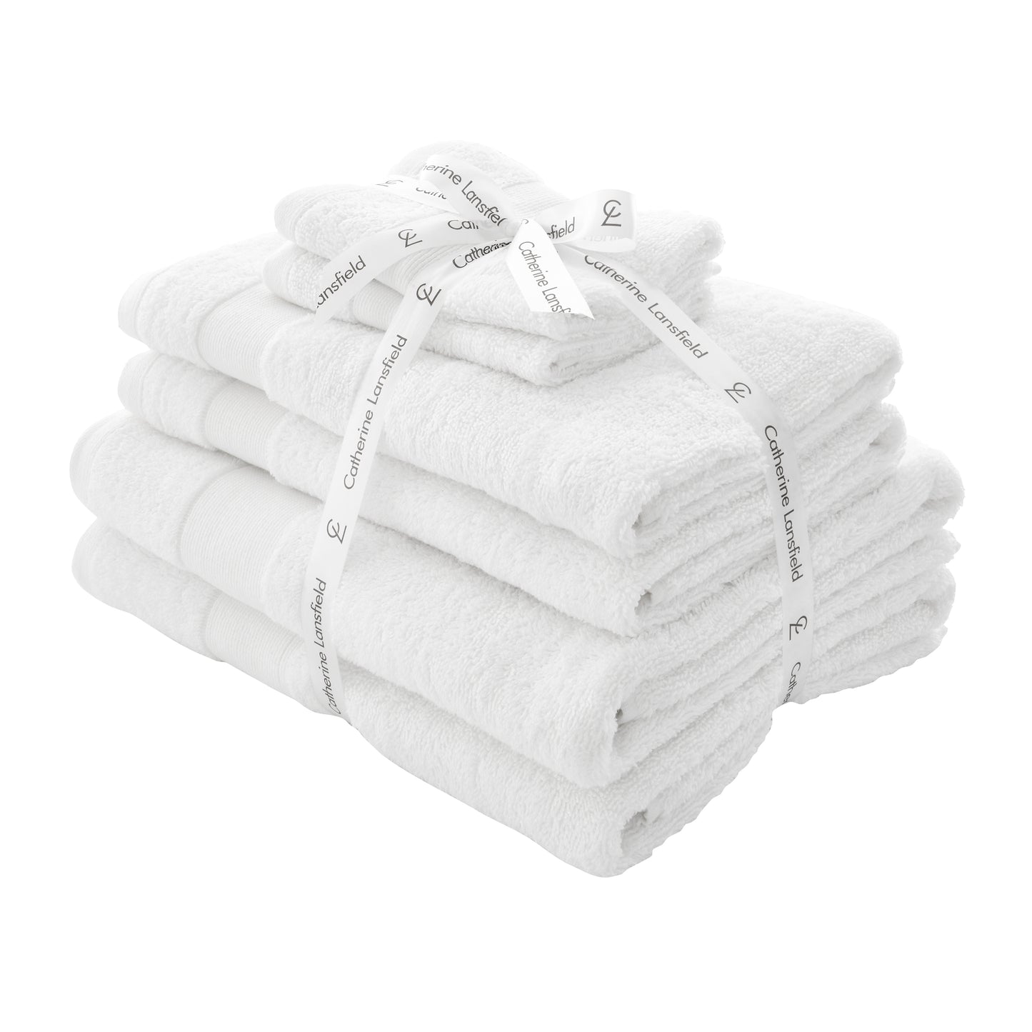 Catherine Lansfield Anti-Bacterial Bath Towels - White