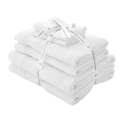 Catherine Lansfield Anti-Bacterial Bath Towels - White