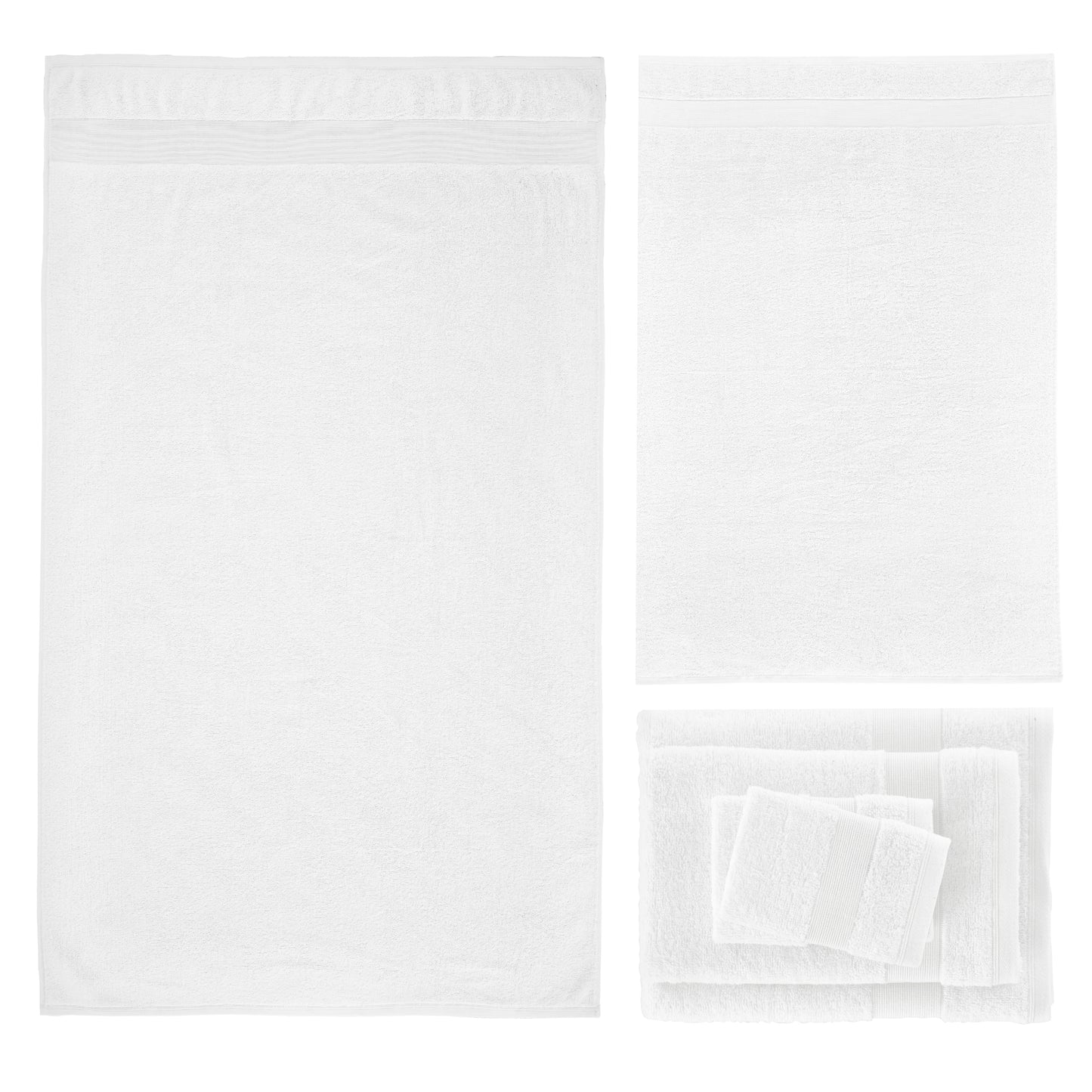 Catherine Lansfield Anti-Bacterial Bath Towels - White
