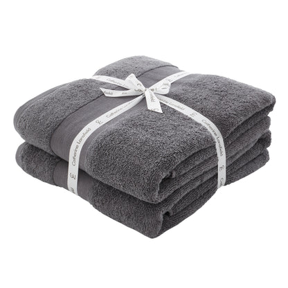 Catherine Lansfield Anti-Bacterial Bath Towels - Charcoal