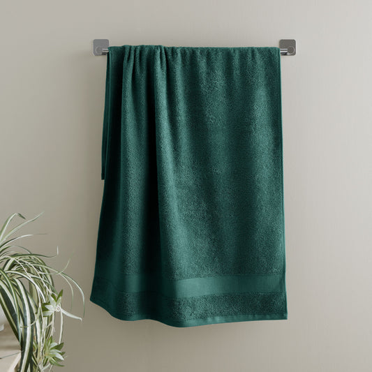 Catherine Lansfield Anti-Bacterial Bath Towels - Forest Green