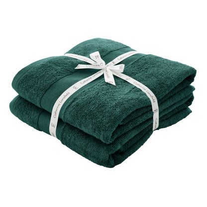Catherine Lansfield Anti-Bacterial Bath Towels - Forest Green
