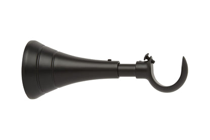 Hallis Neo 28mm Extendable Metal Curtain Pole Bracket - Matt Black