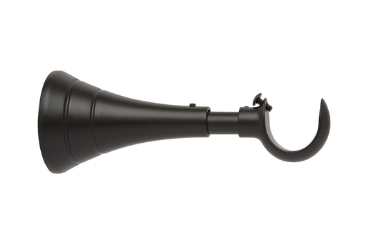 Hallis Neo 28mm Extendable Metal Curtain Pole Bracket - Matt Black