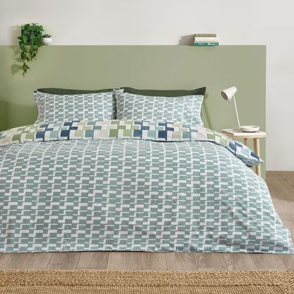 Catherine Lansfield Bryson Duvet Cover Set - Blue
