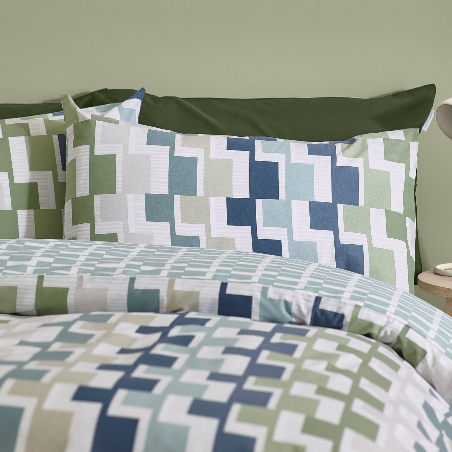 Catherine Lansfield Bryson Duvet Cover Set - Blue