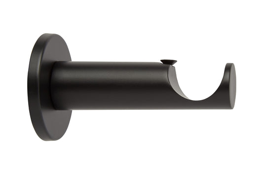 Hallis Neo 35mm Metal Curtain Pole Cylinder Bracket - Matt Black
