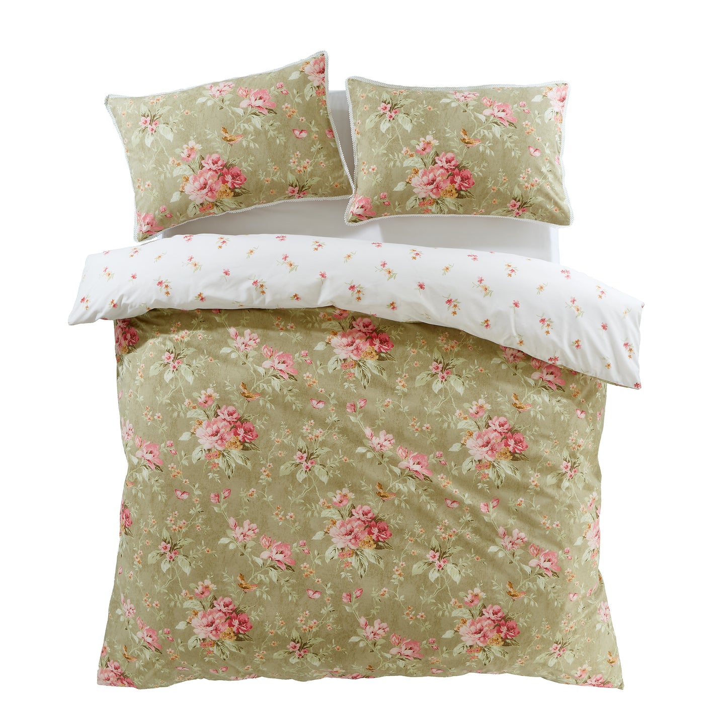 Bridgerton Penelope Floral Duvet Cover Set - Green