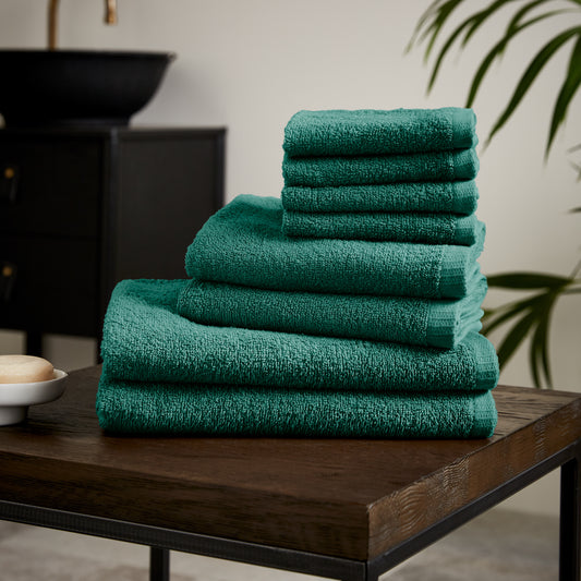 Catherine Lansfield Quick Dry Bath Towels - Forest Green