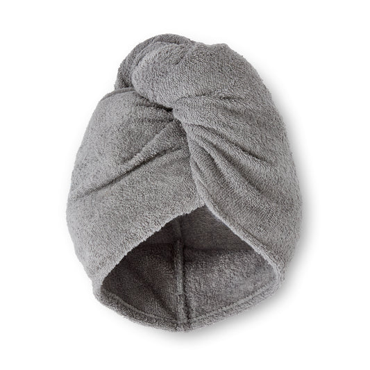 Catherine Lansfield Quick Dry Hair Turban Towel (Pair) - Grey