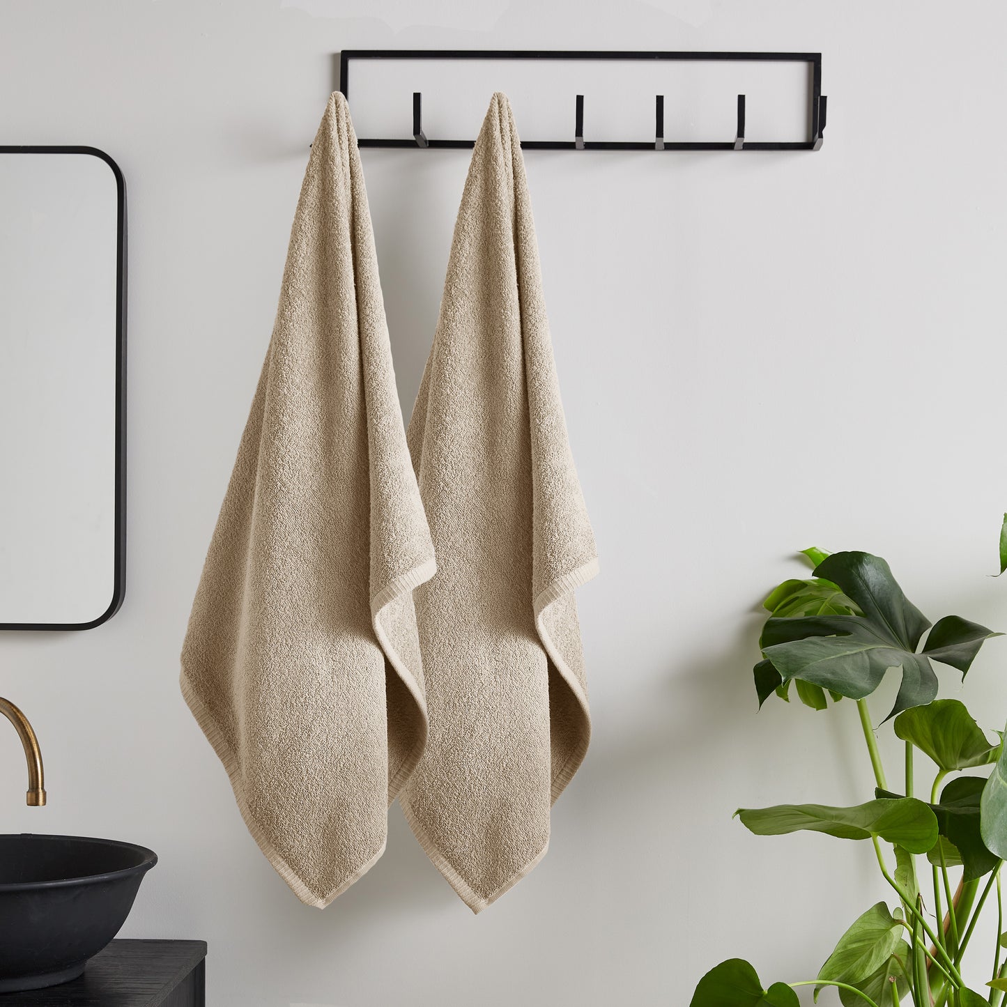 Catherine Lansfield Quick Dry Bath Towels - Natural