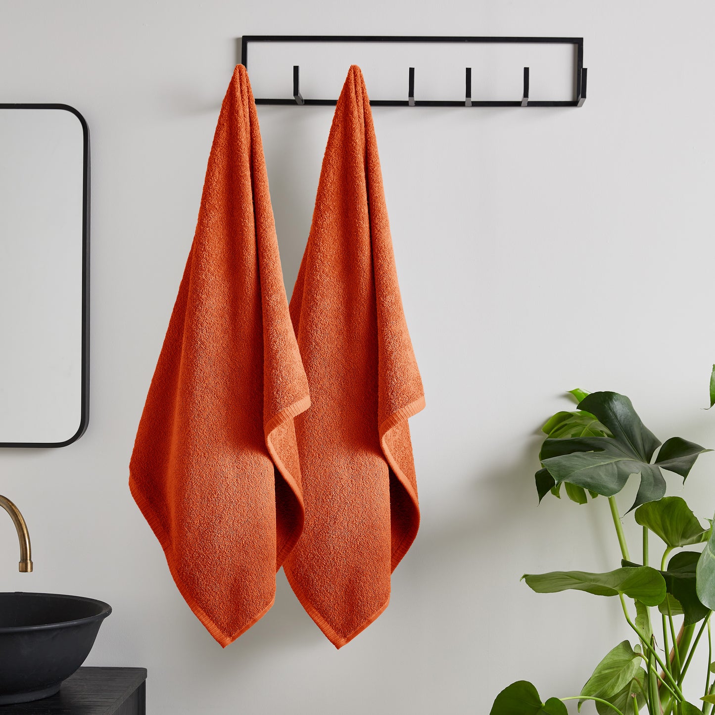 Catherine Lansfield Quick Dry Bath Towels - Orange