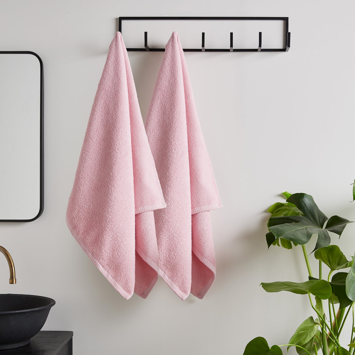 Catherine Lansfield Quick Dry Bath Towels - Pink