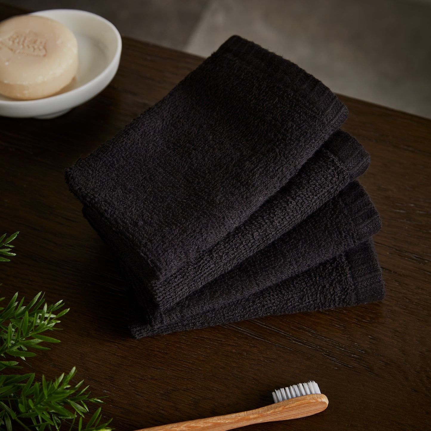 Catherine Lansfield Quick Dry Bath Towels - Black
