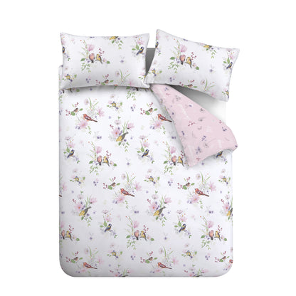 Catherine Lansfield Songbird Duvet Cover Set - Pink