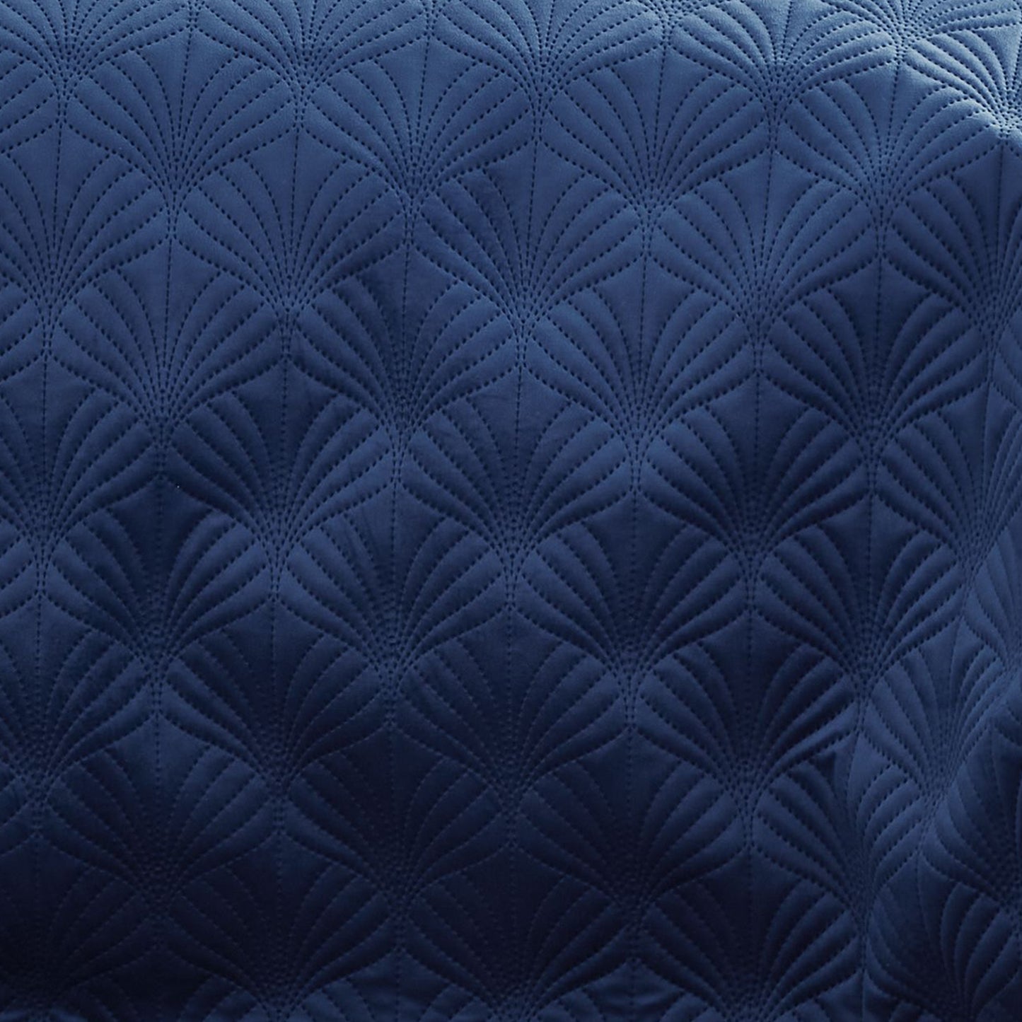 Catherine Lansfield Art Deco Pearl Bedspread - Navy