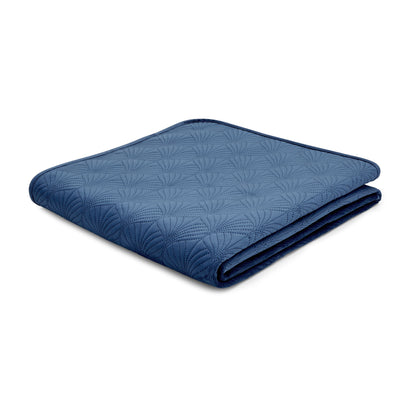 Catherine Lansfield Art Deco Pearl Bedspread - Navy