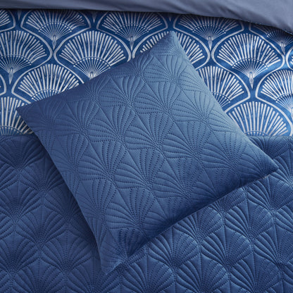 Catherine Lansfield Art Deco Pearl Filled Cushion - Navy