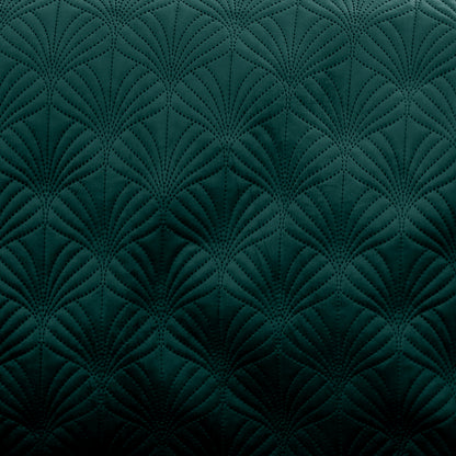 Catherine Lansfield Art Deco Pearl Bedspread - Teal