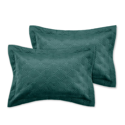 Catherine Lansfield Art Deco Pearl Duvet Cover Set - Teal