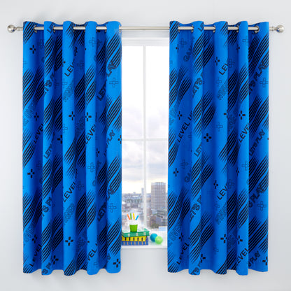 Catherine Lansfield Game Over Eyelet Curtains