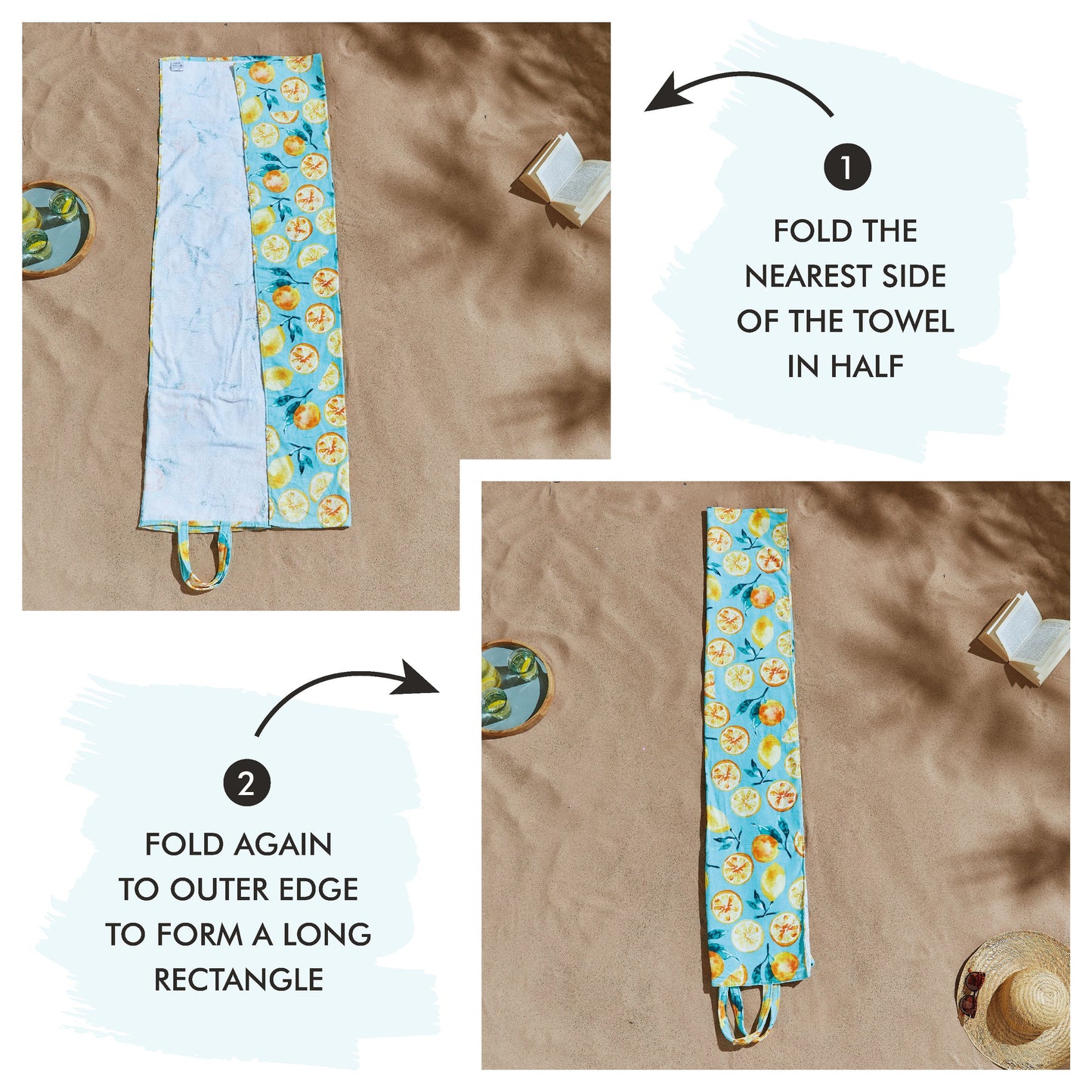 Catherine Lansfield Summer Fruits Beach Towel In A Bag