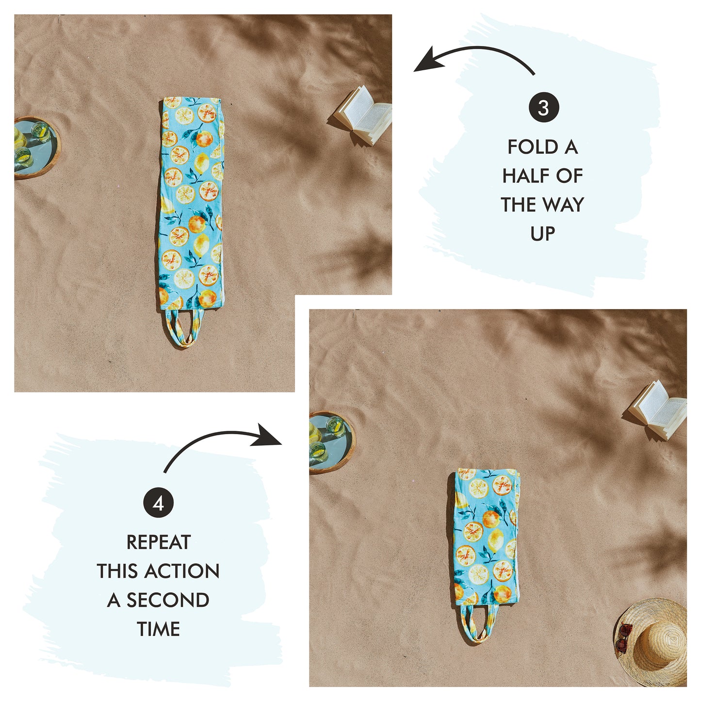 Catherine Lansfield Summer Fruits Beach Towel In A Bag