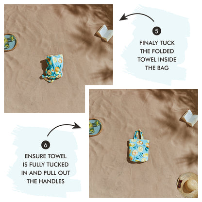 Catherine Lansfield Summer Fruits Beach Towel In A Bag