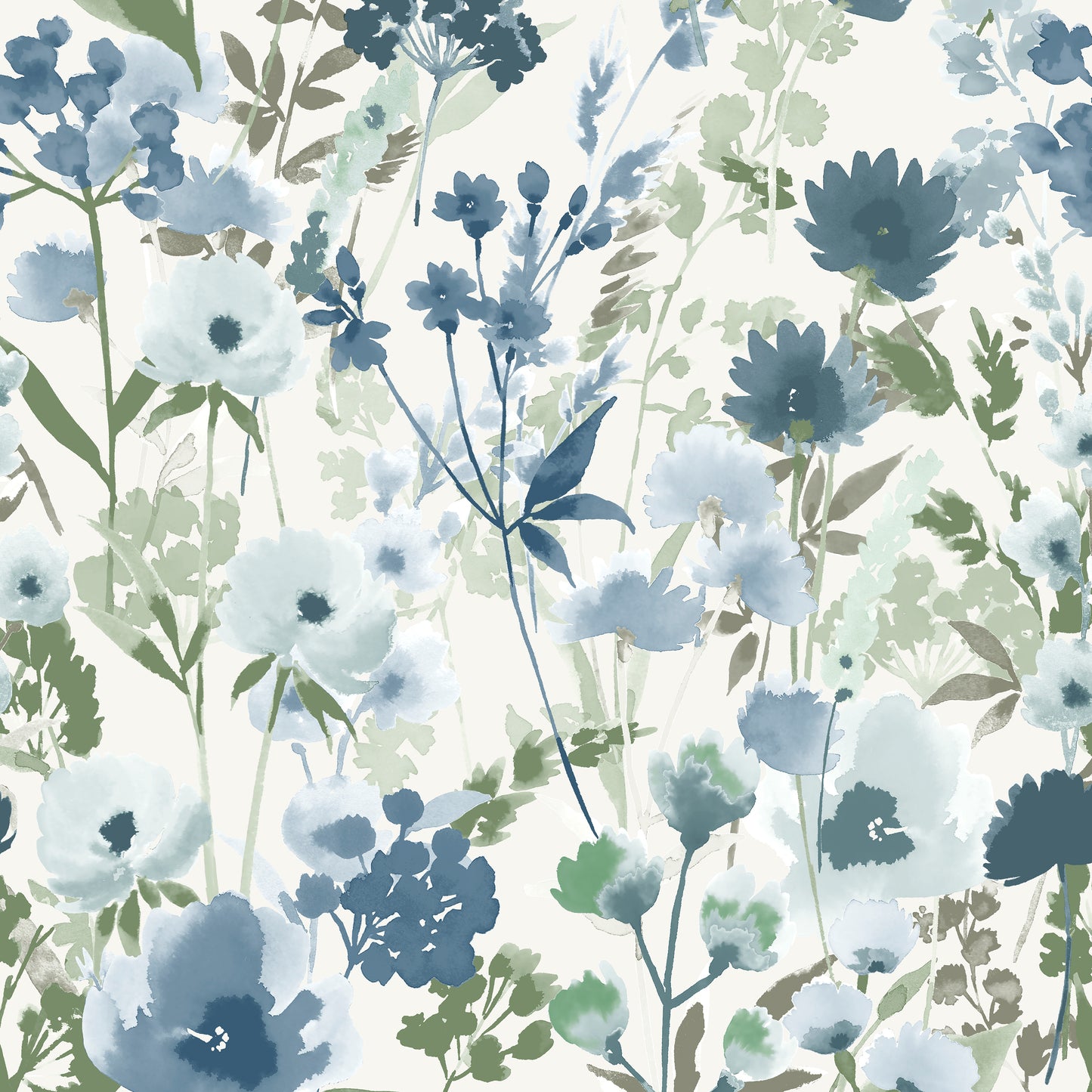 Catherine Lansfield Countryside Floral Wallpaper - Blue