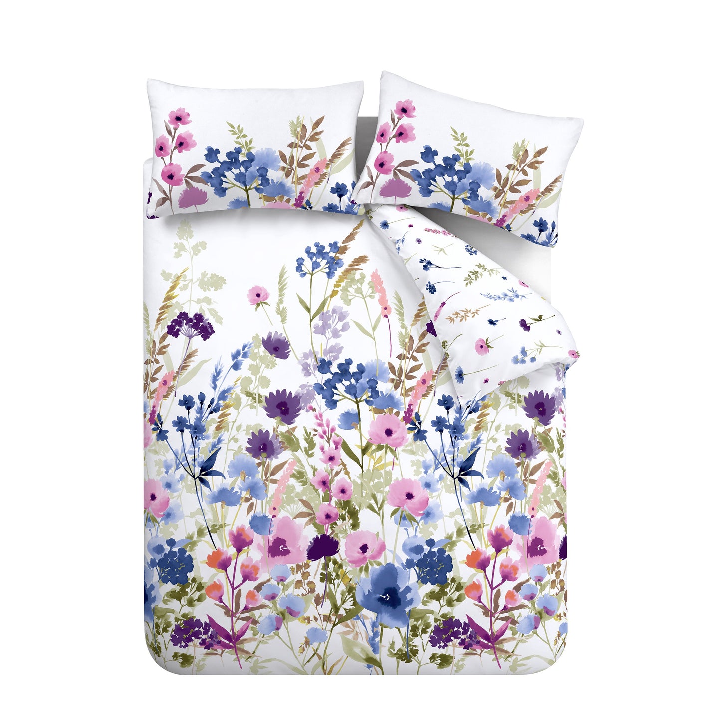 Catherine Lansfield Countryside Floral Duvet Cover Set - Pink/Blue