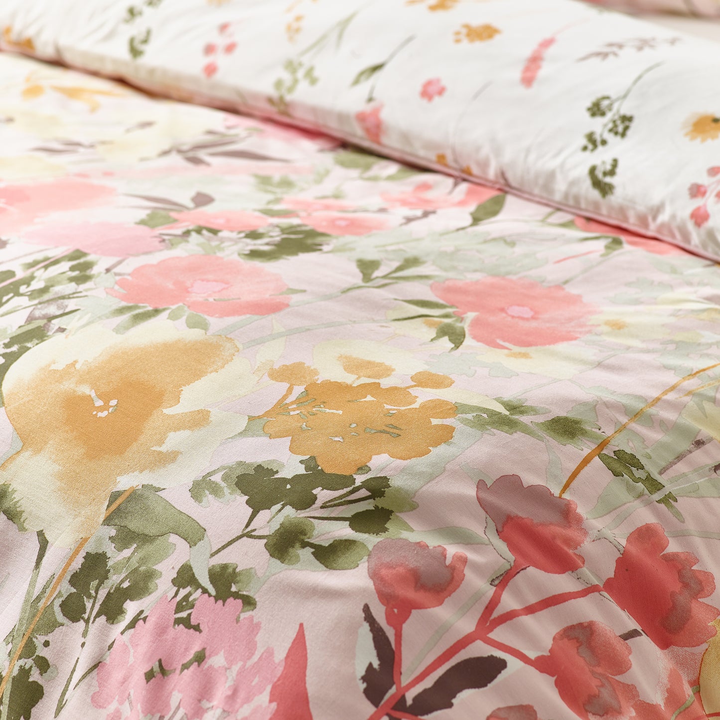 Catherine Lansfield Countryside Floral Duvet Cover Set - Pink