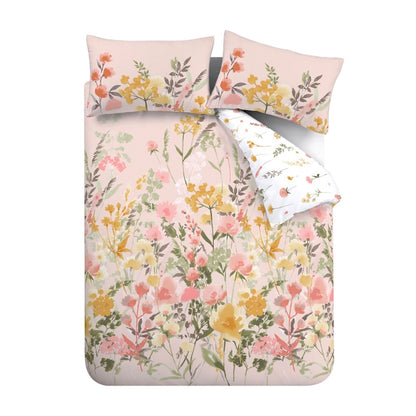 Catherine Lansfield Countryside Floral Duvet Cover Set - Pink