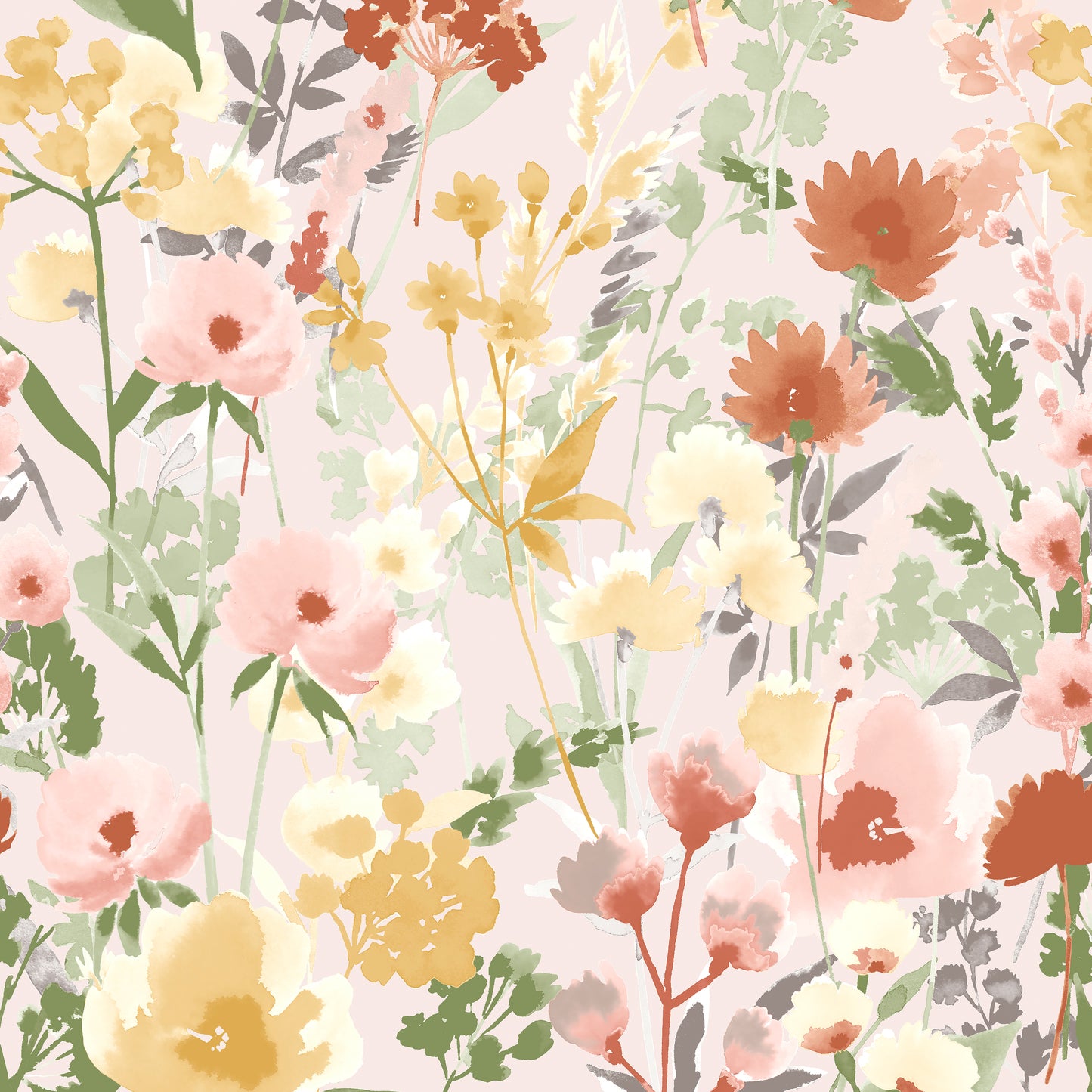 Catherine Lansfield Countryside Floral Wallpaper - Pink