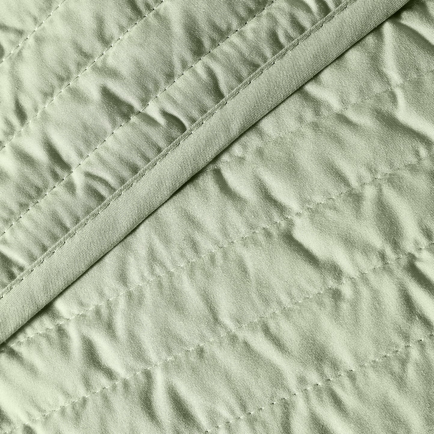 Bianca Quilted Lines Bedspread - Sage