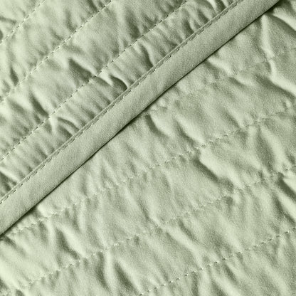 Bianca Quilted Lines Bedspread - Sage