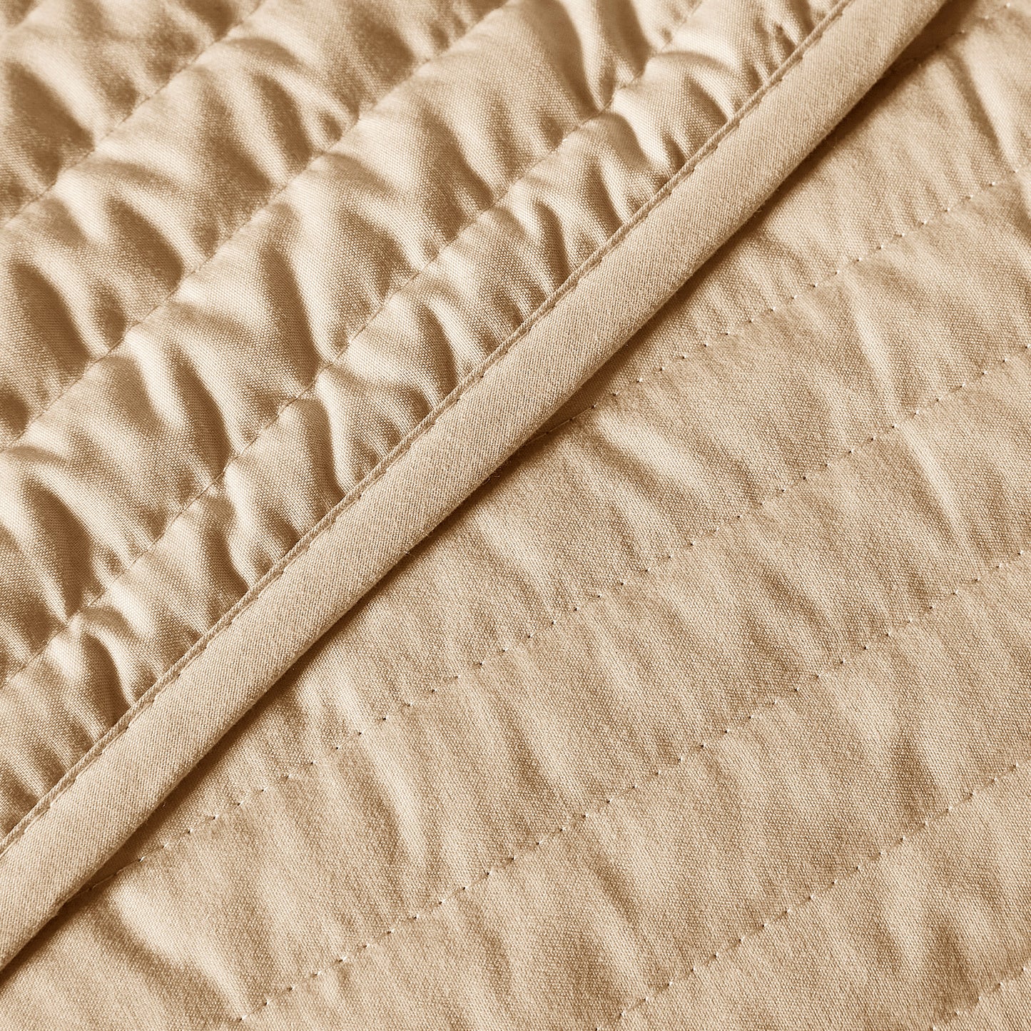 Bianca Quilted Lines Bedspread - Natural