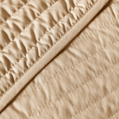 Bianca Quilted Lines Bedspread - Natural