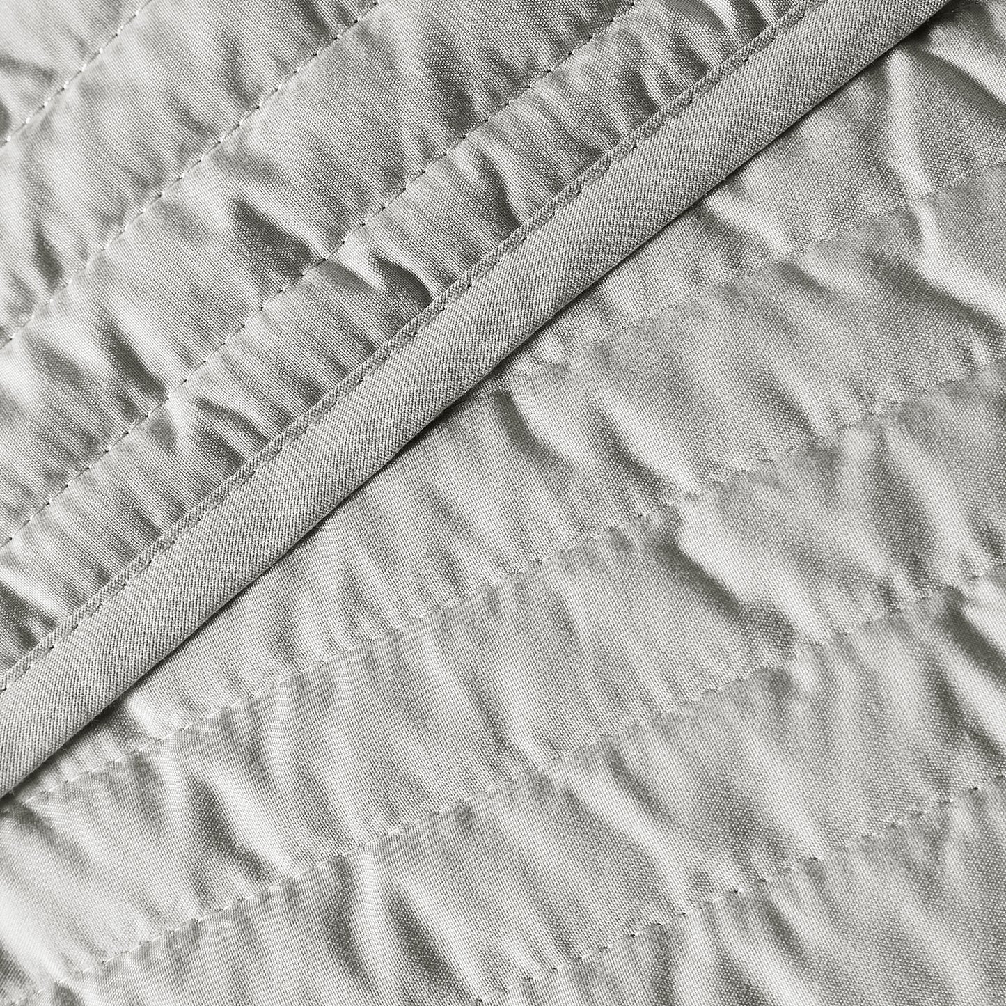 Bianca Quilted Lines Bedspread - Silver