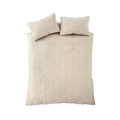 Pineapple Elephant Tamba Jersey Stripe Duvet Cover Set - Natural