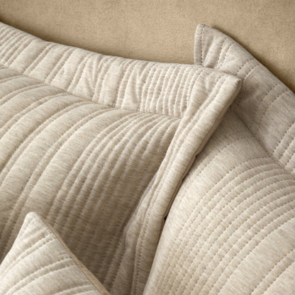 Pineapple Elephant Tamba Jersey Stripe Duvet Cover Set - Natural