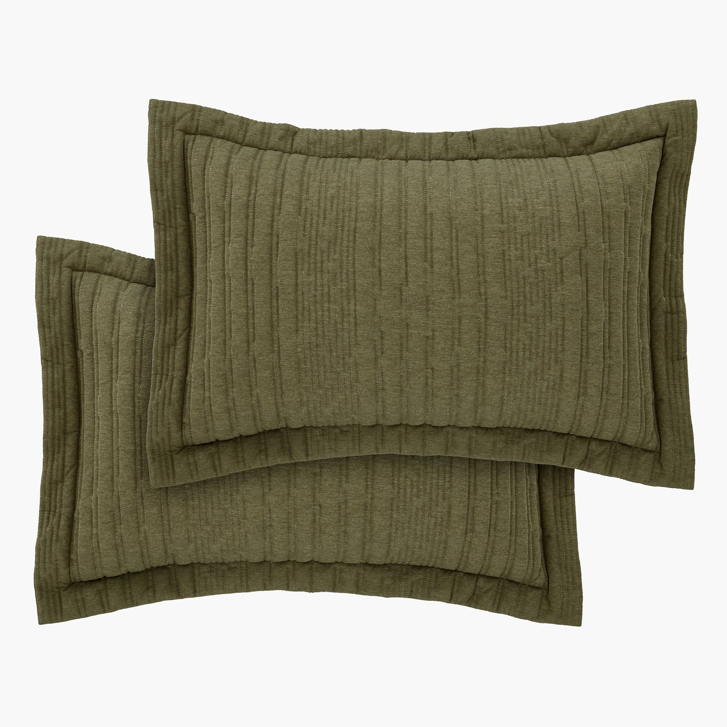 Pineapple Elephant Tamba Jersey Stripe Duvet Cover Set - Olive