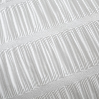 Catherine Lansfield Seersucker Duvet Cover Set - White