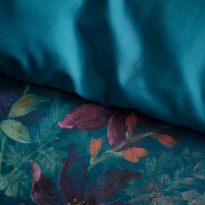 Bridgerton Romantic Floral Duvet Cover Set - Teal