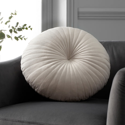 Catherine Lansfield Round Filled Cushion - Natural