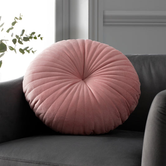 Catherine Lansfield Round Filled Cushion - Pink