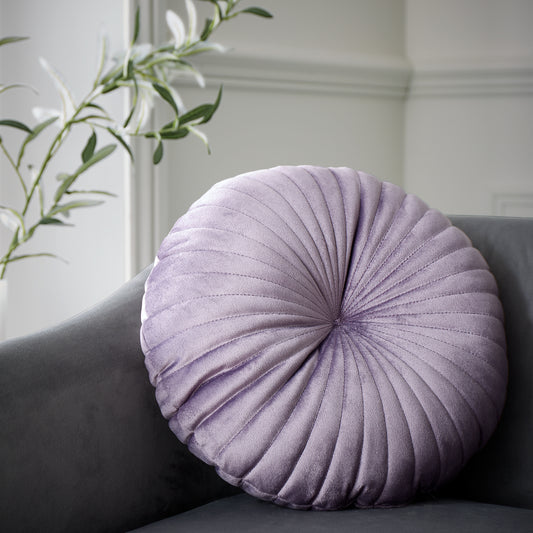 Catherine Lansfield Round Filled Cushion - Lilac