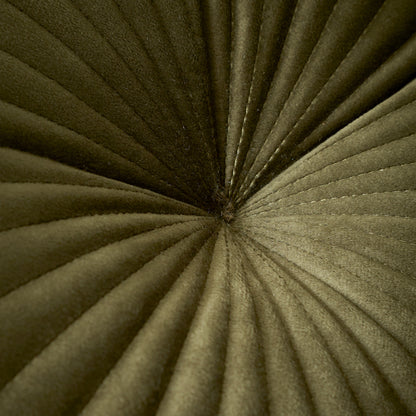 Catherine Lansfield Round Filled Cushion - Olive